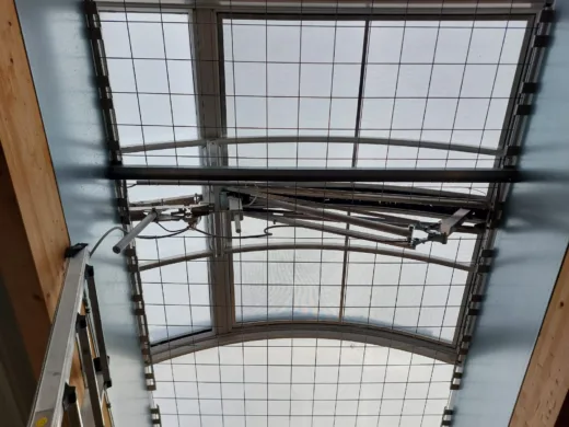 Dachkuppel einer RWA incl. Gestänge